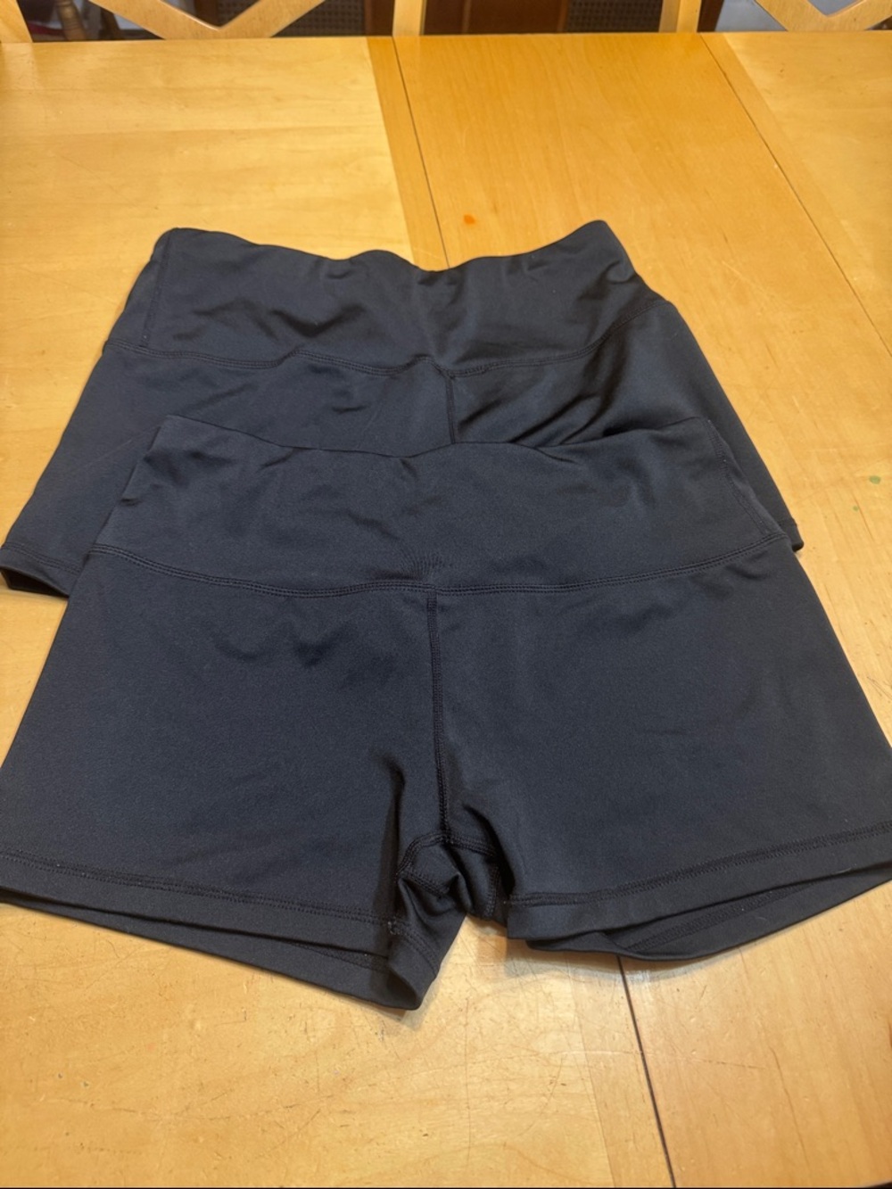 Lot of Two Women’s High-Waist Black Athletic Shorts Sz M